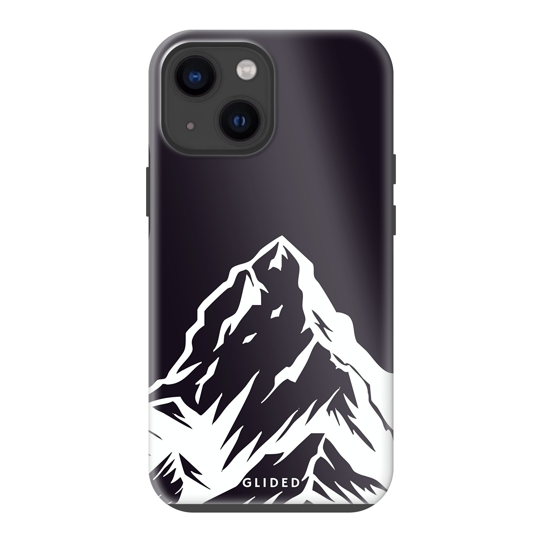 Alpine Adventure Handyhülle für iPhone 13 mini mit majestätischen Berggipfeln und Tälern, ideal für Naturfreunde.